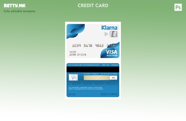 Модерен стил Шаблон за електронска виза банка на Финска Кларна